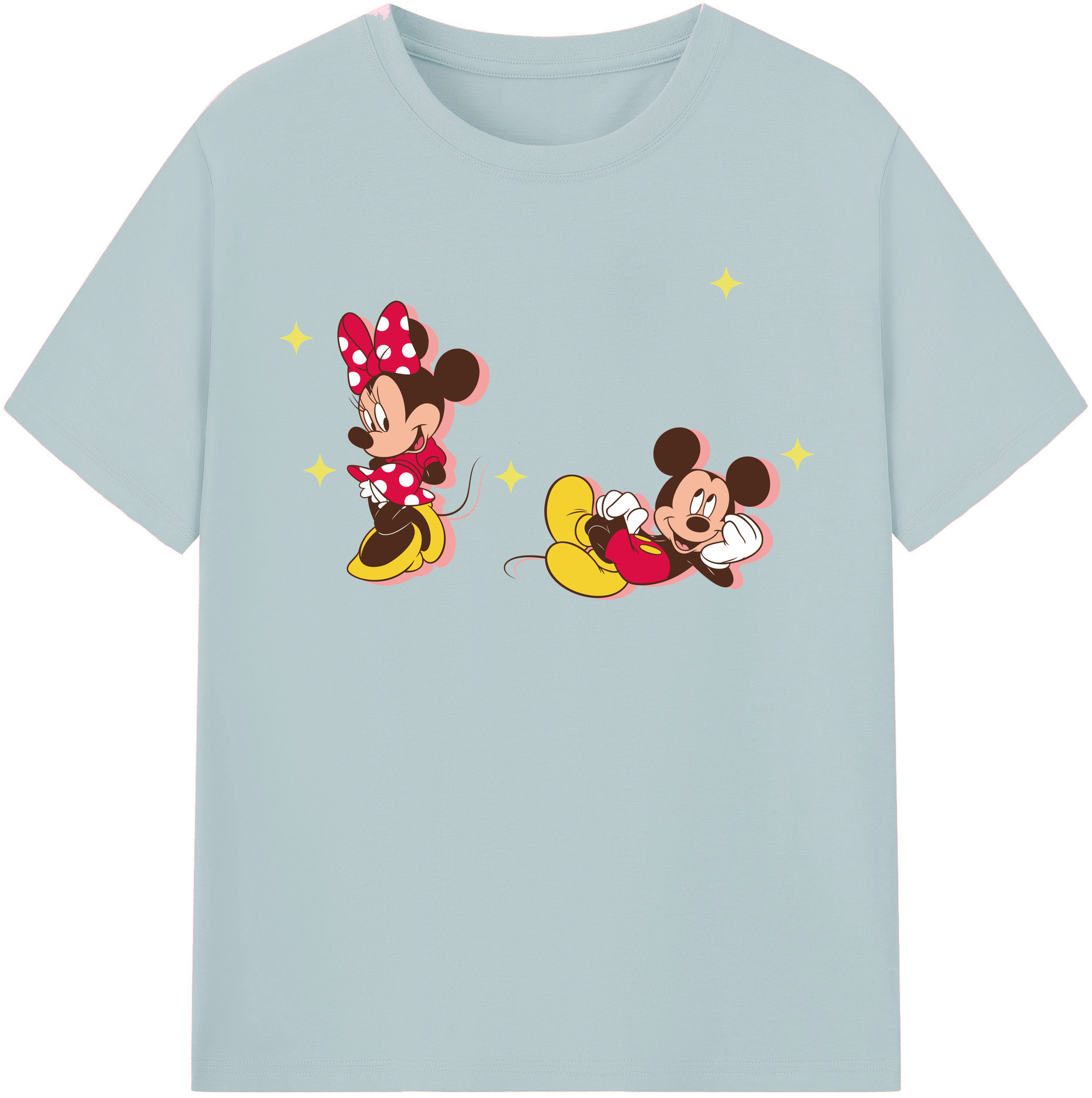 （画像用） ミッキーマウス Mickey Mouse 綿100％半袖Tシャツ（フロントプリント）